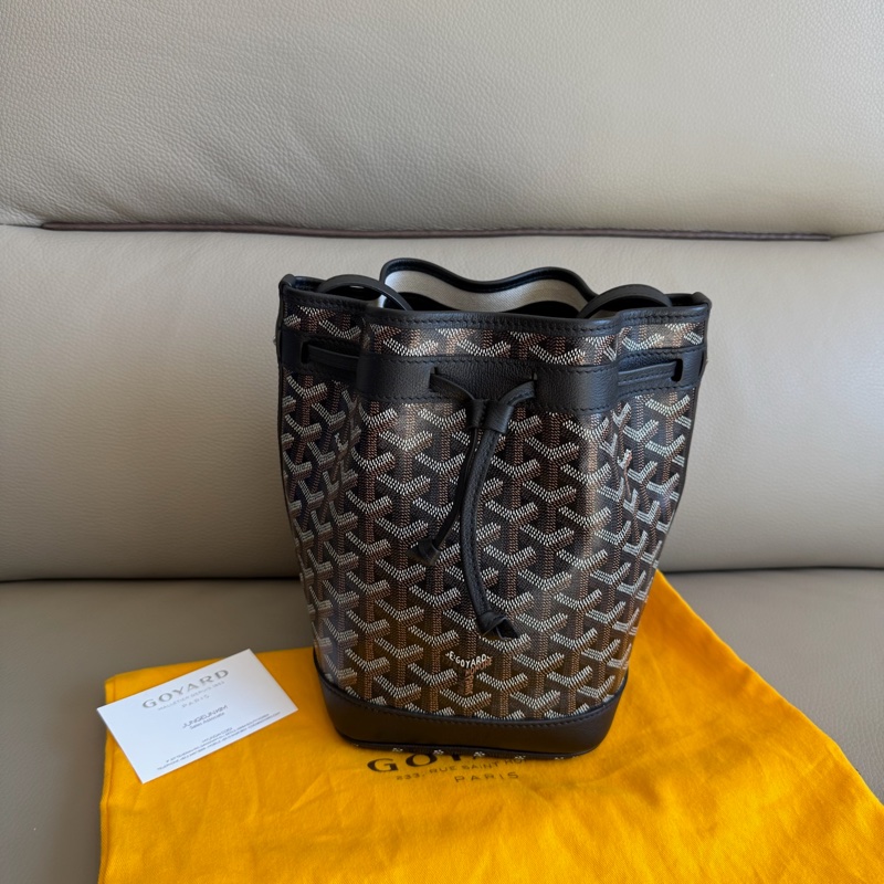 「M.Y精品」 Goyard 戈雅 水桶包 PetitFlot 經典黑色-0