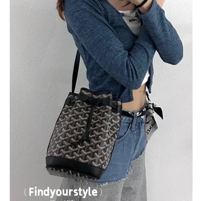 「M.Y精品」 Goyard 戈雅 水桶包 PetitFlot 經典黑色-1