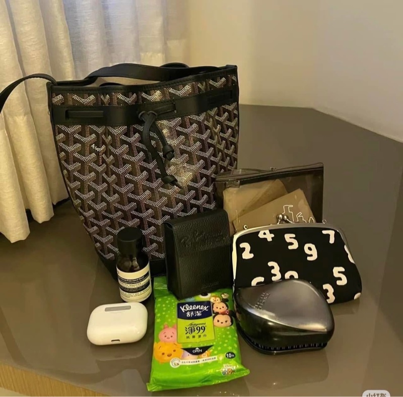 「M.Y精品」 Goyard 戈雅 水桶包 PetitFlot 經典黑色-2