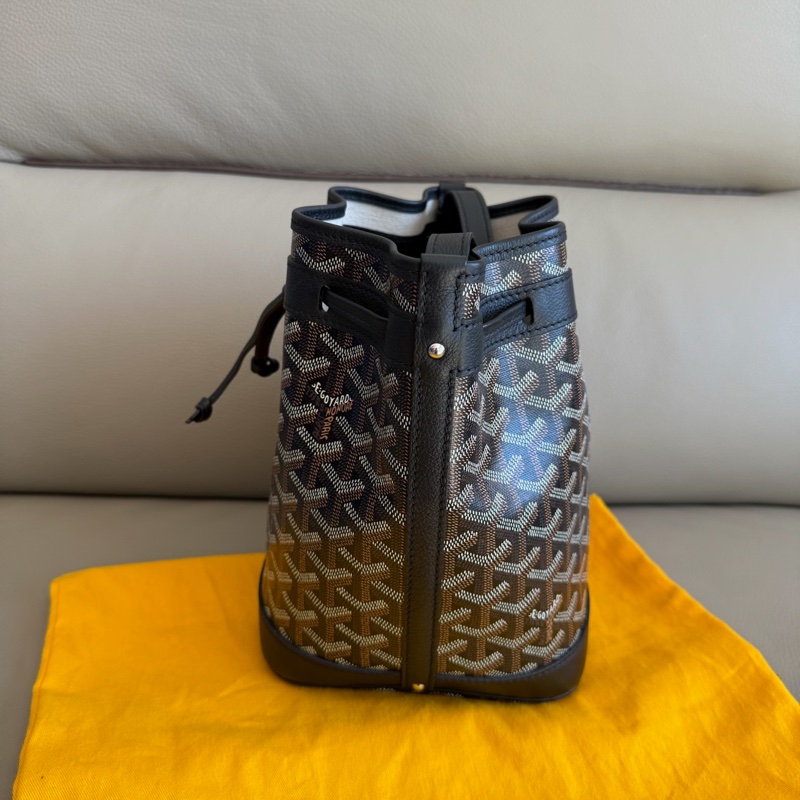 「M.Y精品」 Goyard 戈雅 水桶包 PetitFlot 經典黑色-6
