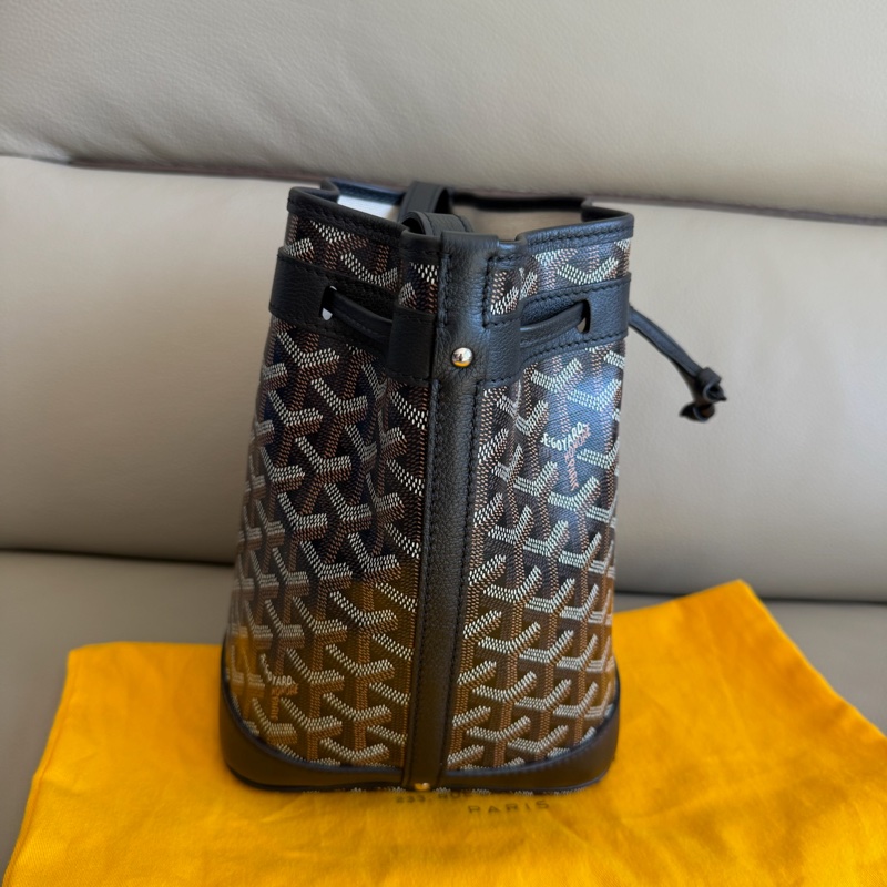 「M.Y精品」 Goyard 戈雅 水桶包 PetitFlot 經典黑色-7