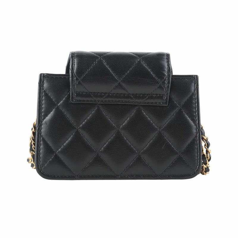 【包稅】CHANEL AP3002 羊皮經典金色雙鏈迷你翻蓋斜背包 35479-2