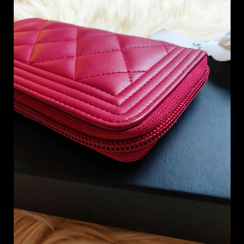 Chanel Boy款紅色中夾-2