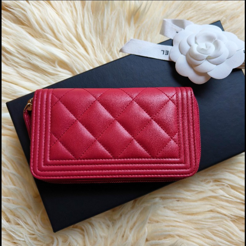 Chanel Boy款紅色中夾-6