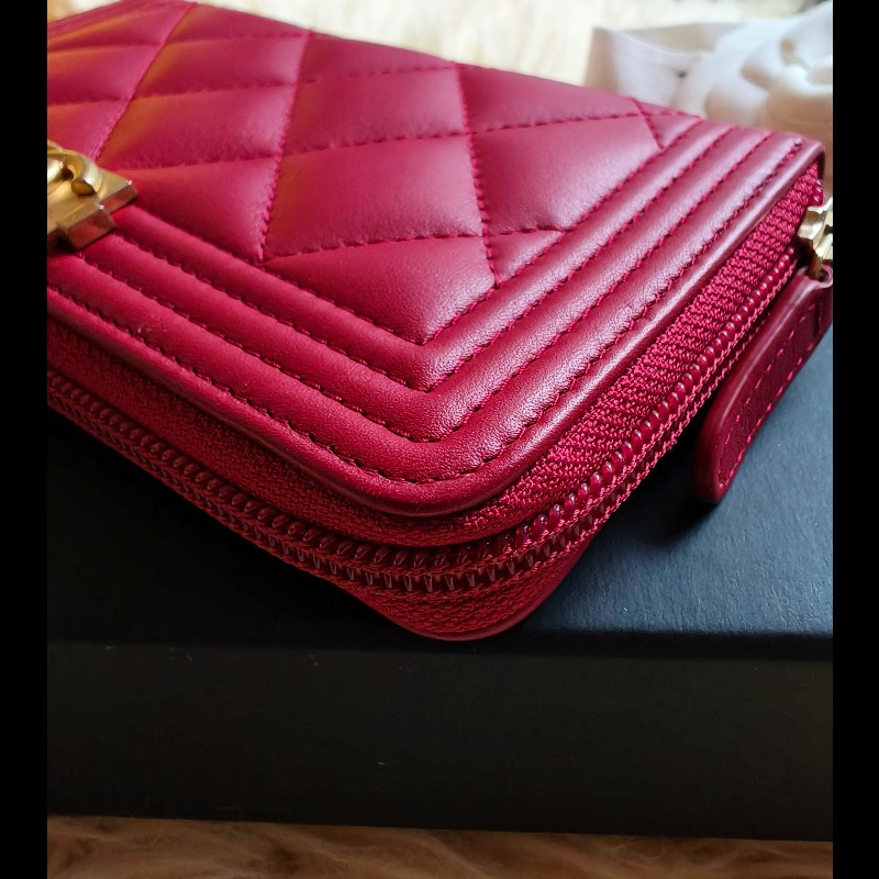 Chanel Boy款紅色中夾-8