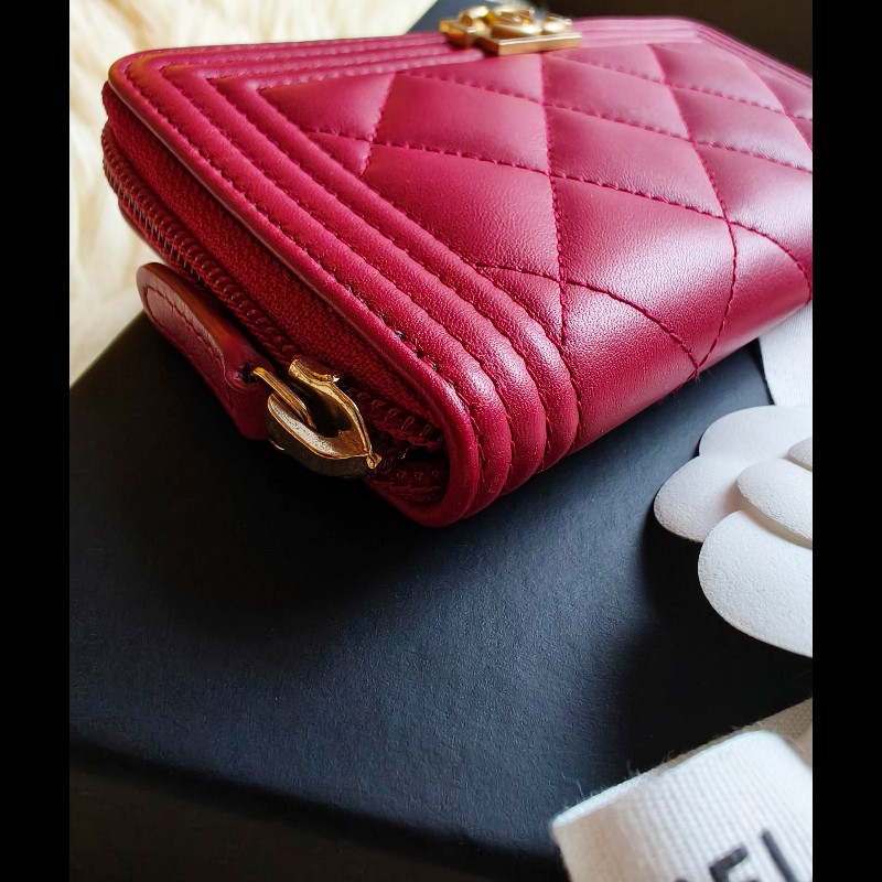 Chanel Boy款紅色中夾-9