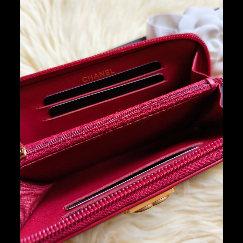 Chanel Boy款紅色中夾-11