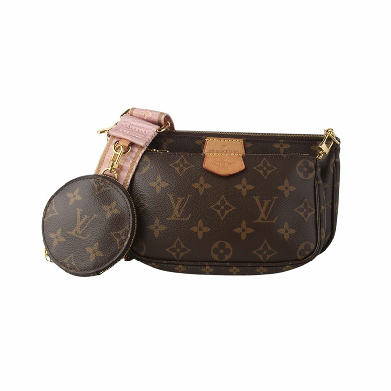 【包稅】LOUIS VUITTON M44840 Monogram Multi Pochette Accessories Crossbody Pink 35511-3-0