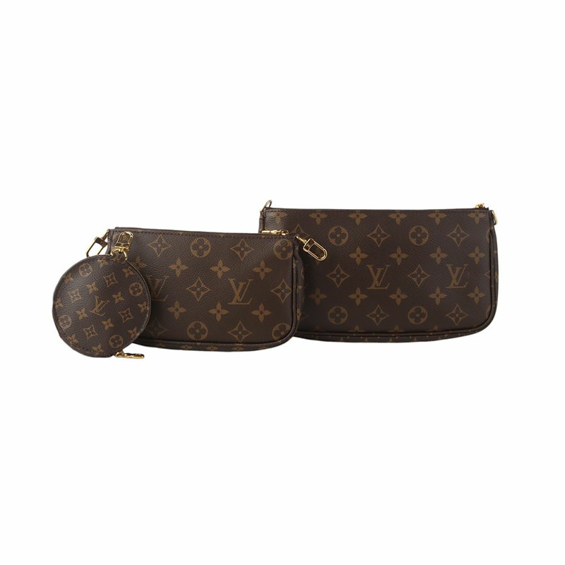 【包稅】LOUIS VUITTON M44840 Monogram Multi Pochette Accessories Crossbody Pink 35511-3-2