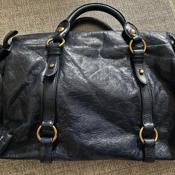 Miu Miu miumiu 蝴蝶結機車包 側背包 手提包-9