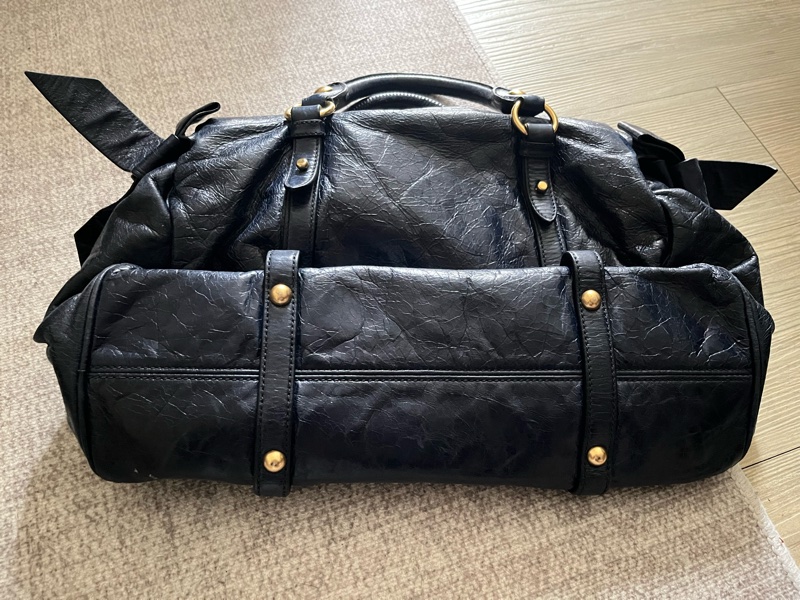 Miu Miu miumiu 蝴蝶結機車包 側背包 手提包-10