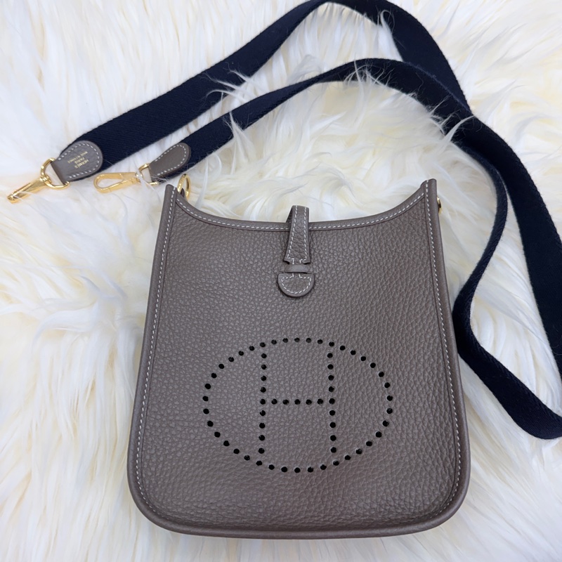 （Hermes愛馬仕）降價好物 誠心可談 金剛色 大象灰mini evelyne-0