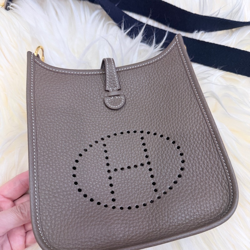 （Hermes愛馬仕）降價好物 誠心可談 金剛色 大象灰mini evelyne-5