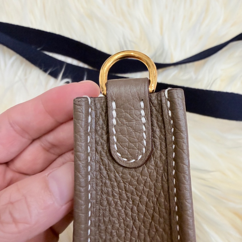 （Hermes愛馬仕）降價好物 誠心可談 金剛色 大象灰mini evelyne-16