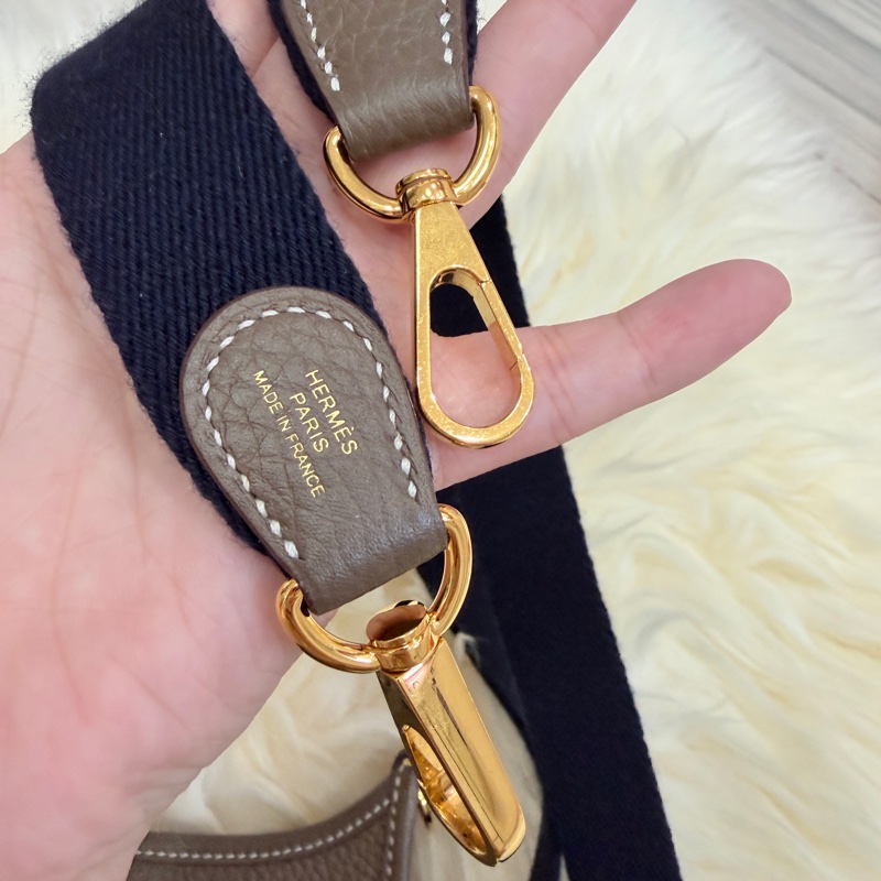 （Hermes愛馬仕）降價好物 誠心可談 金剛色 大象灰mini evelyne-19