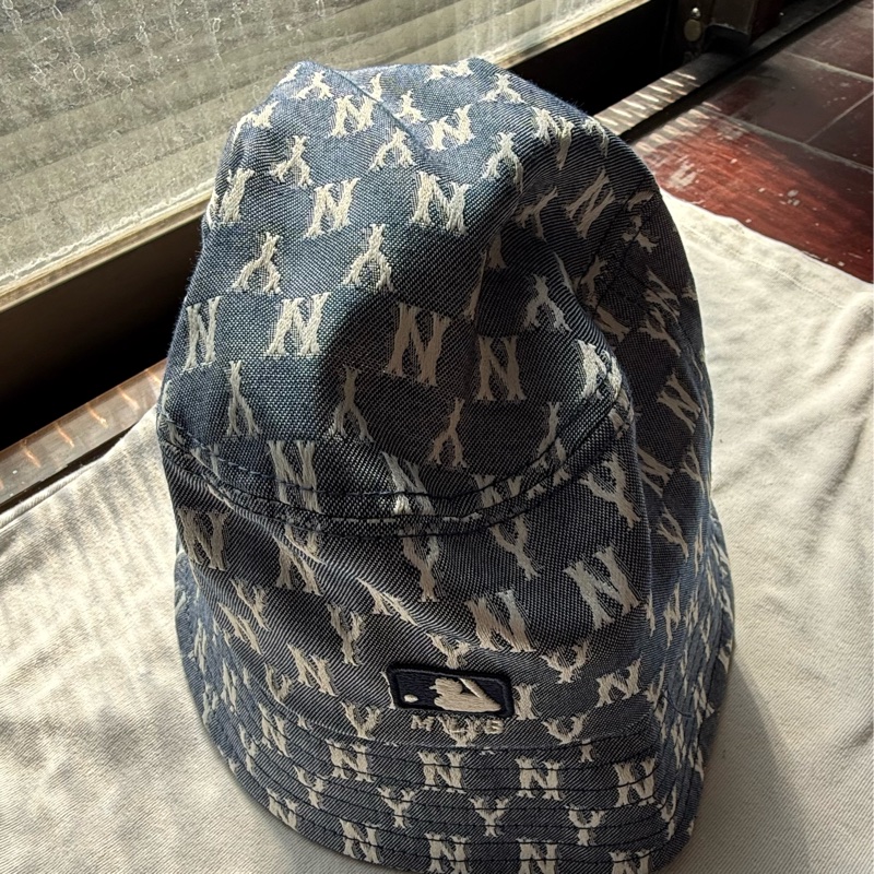 全新正韓MLB滿版牛仔logo漁夫帽-1