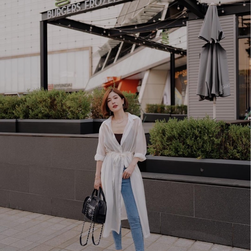 二手CHANEL絕版深藍色牛仔丹寧保齡球沙灘包波士頓包小-18