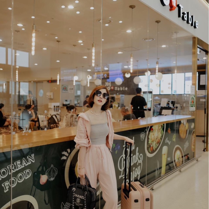 二手CHANEL絕版深藍色牛仔丹寧保齡球沙灘包波士頓包小-19