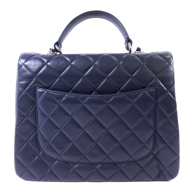 CHANEL 羊皮皮革Large Trendy CC銀扣鏈帶手挽肩背兩用袋-1