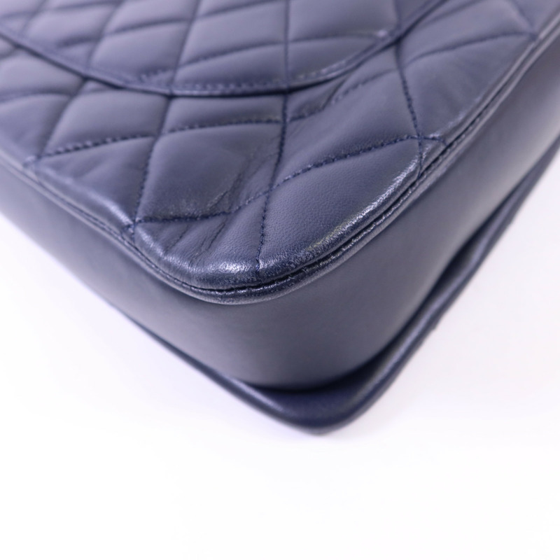 CHANEL 羊皮皮革Large Trendy CC銀扣鏈帶手挽肩背兩用袋-13