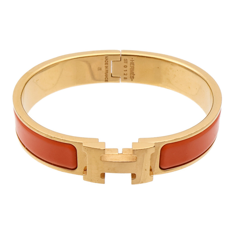 HERMES 金屬/琺瑯Clic H手鐲-0