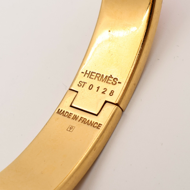 HERMES 金屬/琺瑯Clic H手鐲-5