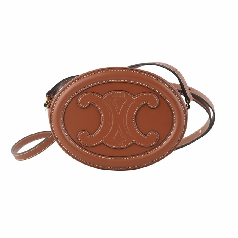 【包稅】CELINE Celine Triomphe Mini Oval 斜背包（官網發票）35557-3-0