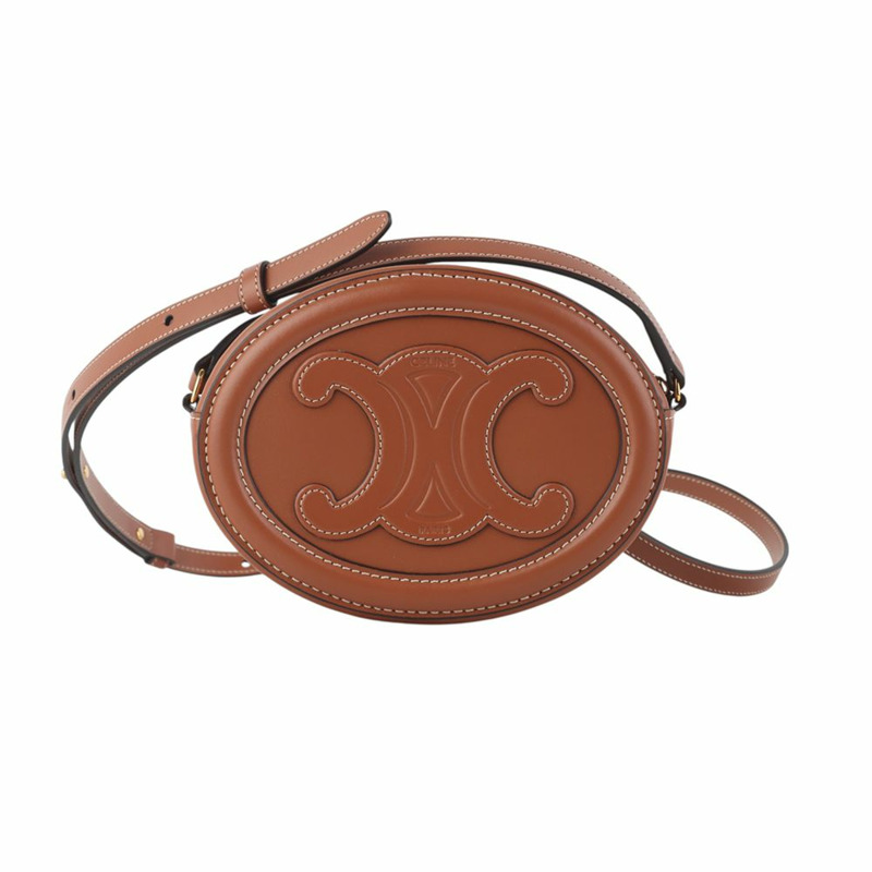 【包稅】CELINE Celine Triomphe Mini Oval 斜背包（官網發票）35557-3-2