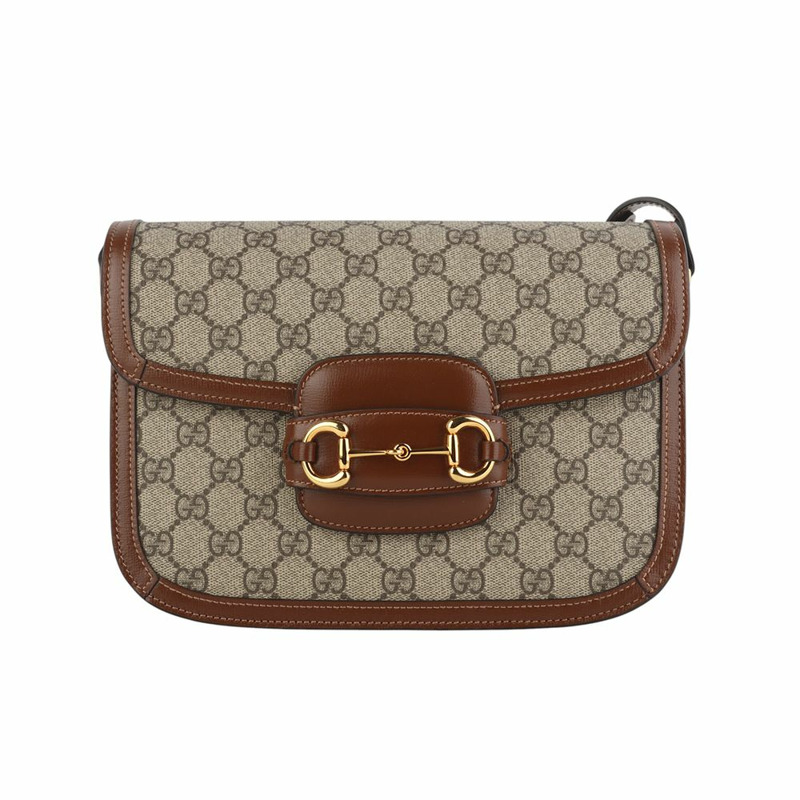 【包稅】GUCCI GG Supreme 馬銜扣 1955 肩包 35588-0