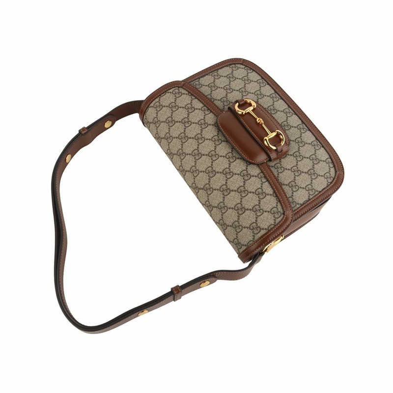 【包稅】GUCCI GG Supreme 馬銜扣 1955 肩包 35588-3