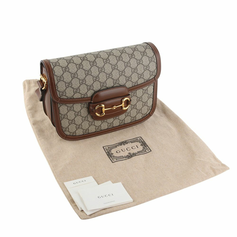 【包稅】GUCCI GG Supreme 馬銜扣 1955 肩包 35588-7