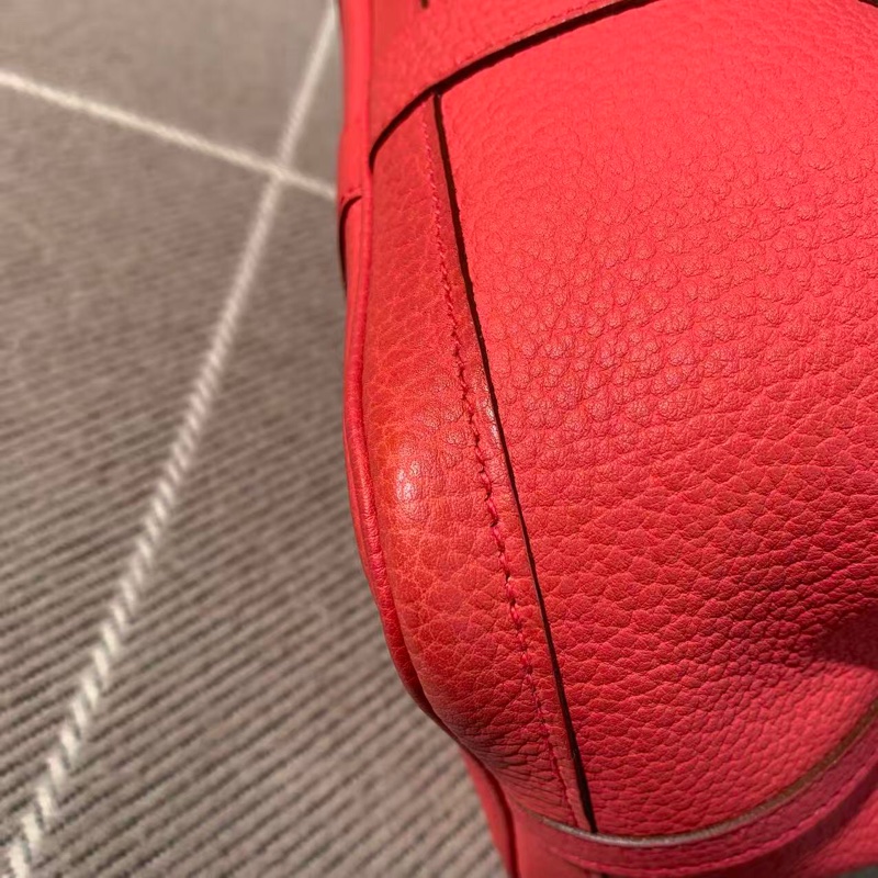 二手Hermes愛馬仕garden party30齋普爾粉tc皮n刻，有正常使用痕跡-7