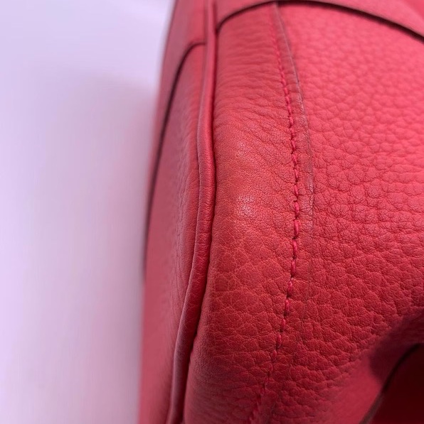 二手Hermes愛馬仕garden party30齋普爾粉tc皮n刻，有正常使用痕跡-9