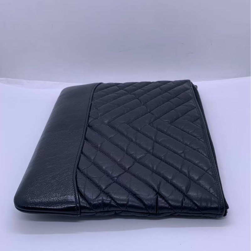 二手Chanel香奈兒手包黑色v紋，鐳射26開-3