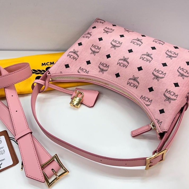 MCM Hobo pink bag-1