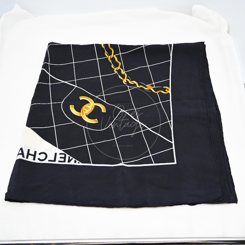 中古 Chanel 香奈兒 CC 絲巾-4