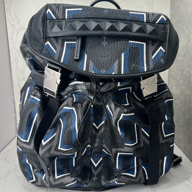 💗香緹國際精品💗 758 MCM 藍黑後背包-0