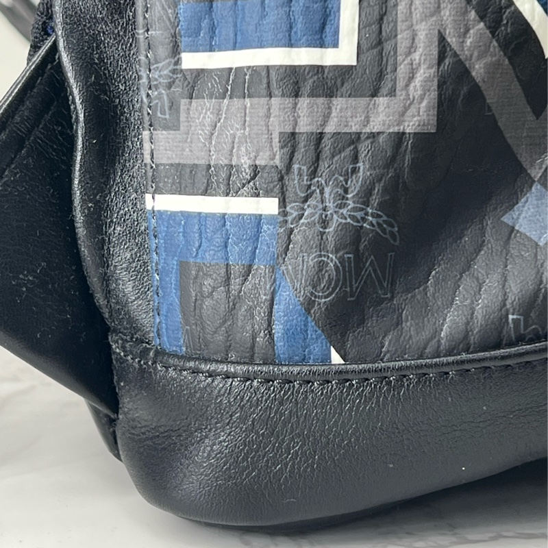 💗香緹國際精品💗 758 MCM 藍黑後背包-6