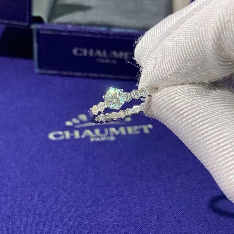 尚美beemylove蜂巢鑽戒 0.3克拉戒指51號，E色 VVS2-1