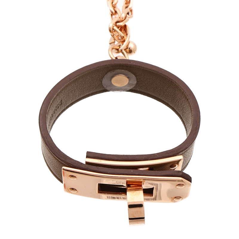 HERMES Swift皮革Kelly Golves Clip金扣掛飾-4