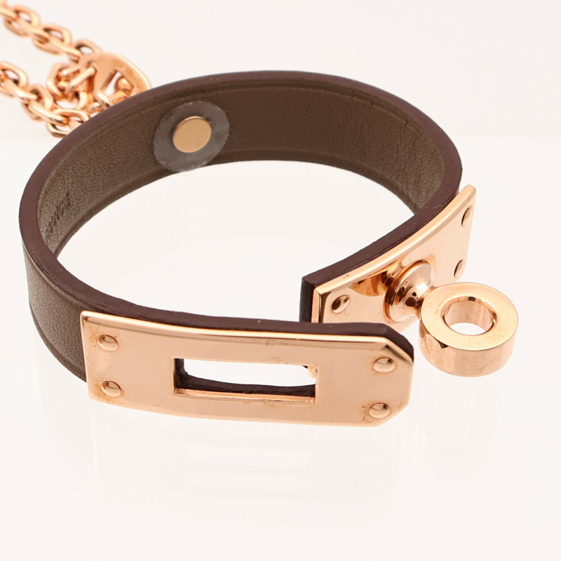 HERMES Swift皮革Kelly Golves Clip金扣掛飾-8