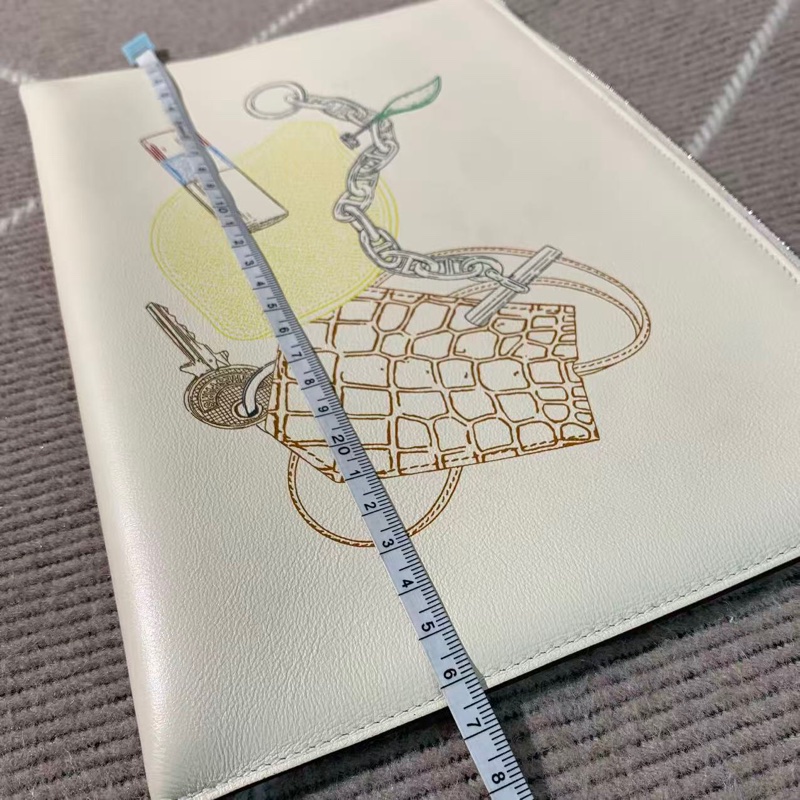 99新Hermes愛馬仕in and out系列Vide Ton Sac印花小牛皮手拿包 u刻-7