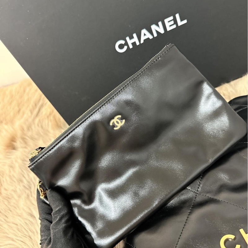 Chanel 22 small 黑金 全新 流浪包 垃圾包-4