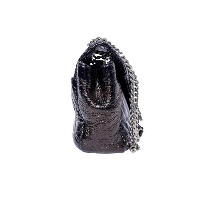 YSL聖羅蘭經典黑色皮革信封鏈條包-1