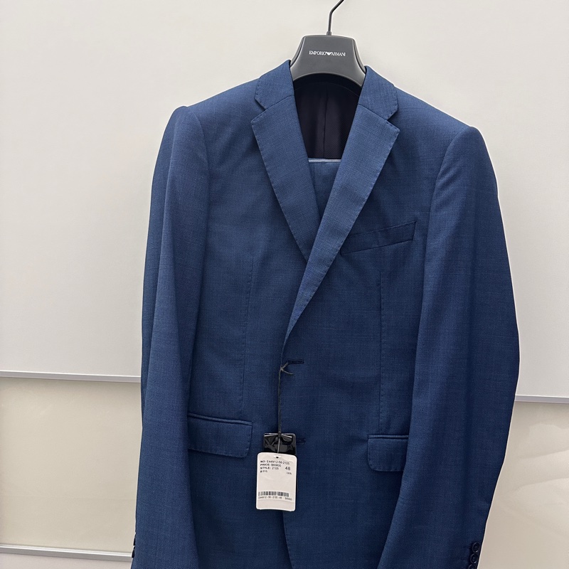 EMPORIO ARMANI 全新藍色西裝全套48號-6