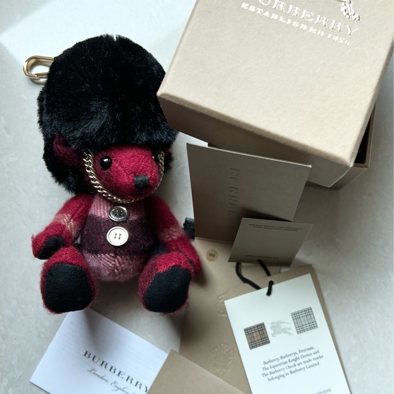 Burberry 全新 限量 倫敦熊 衛兵熊 吊飾 極度限量-3