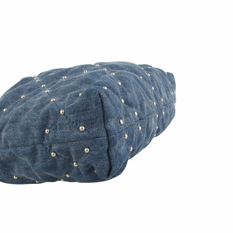 【包稅】CHANEL AS3260 水洗牛仔藍珍珠金屬小鏈條單肩包 35627-2-4