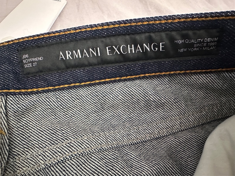 ARMAMI EXCHANGE 全新牛仔褲27腰微寬褲型-7