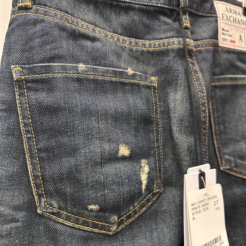 ARMAMI EXCHANGE 全新牛仔褲27腰微寬褲型-9