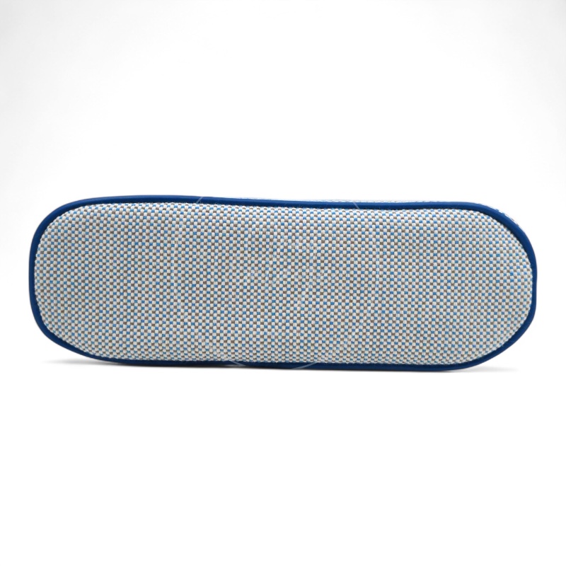 Hermès 愛馬仕Bolide Crazy H 刺繡帆布迷你收納包 藍色-4